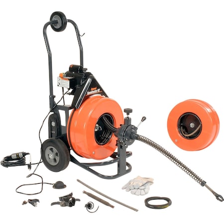 General Wire Speedrooter 92 Sewer Cleaning Machine includes 2 Cables & Cutter Set,  P-S92-A